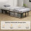 Homcom (M) HOMCOM Bed Frame, Metal Platform Bed Frame with 28 Wood Slats 5