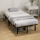Homcom (M) HOMCOM Bed Frame, Metal Platform Bed Frame with 28 Wood Slats 7