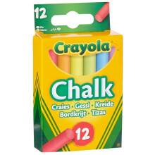 CRAYOLA Anti-Dust Coloured Chalk - Assorted Colours (Pack of 12) | Smooth Texture Makes Writing & Drawing on Blackboards Easy!