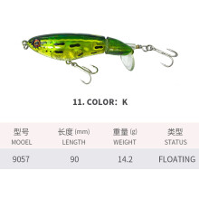 (K, 90MM/14.2G) Water surface tractor bass lure lure propeller long-range mandarin fish lure lure freshwater fishing lure 9057
