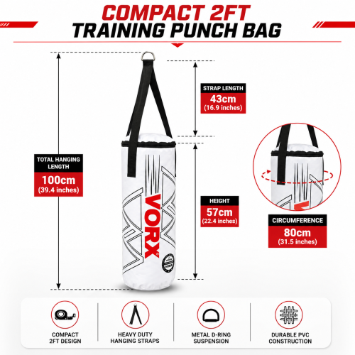 2ft Heavy Filled Boxing Punch Bag 1