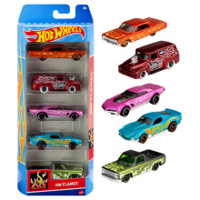 Hot Wheels Set of 5 Toy Cars (Assorted Styles, One Random Set), Extreme Race, Toy Vehicles in 1:64 Scale with Realistic Details and Decos, Collectibl