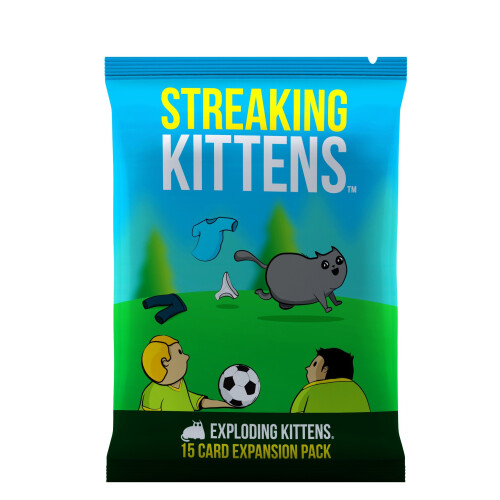Exploding Kittens Streaking Kittens Expansion Pack by Exploding Kittens - 2-5 Players - Ages 7+ - 15 Minutes to Play - Exploding Kittens Original Game Required - Party