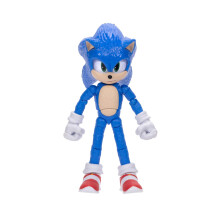 Sonic 3 Movie Sonic Collector Toy Figure by Jakks Pacific, Stands 5” / 13 cm Tall, Highly Articulated for Boys/Girls, Officially Licensed 3 Movie, S