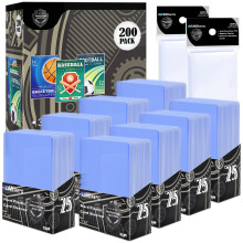 Mlikero 400 Pcs Cards Sleeves, 3" x 4" Inches Hard Plastic Card Sleeves, Premium Trading Cards Sleeves Fit for MTG, Football, Sports Cards (200 Hard
