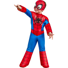 Rubies Official Marvel Spidey and His Amazing Friends Spider-Man Deluxe Toddler Costume, Kids Fancy Dress, Size 3-4 Years