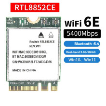RTL8852CE WiFi 6E M.2 Netzwerkkarte 5400 Mbit/S  5.4 WLAN-Adapter Tri-Band 2,4/5/6 GHz für Windows 10/11