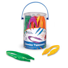 Learning Resources Jumbo Tweezers, Ages 5+, Fine Motor Skills Toy for Sorting & Counting, Preschool Science Tool, Set of 12