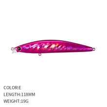 (E, 118MM/19G) Luya bait floating minnow 118F minnow bait fake bait 118mm/19g long-range freshwater sea fishing sea bass 9118