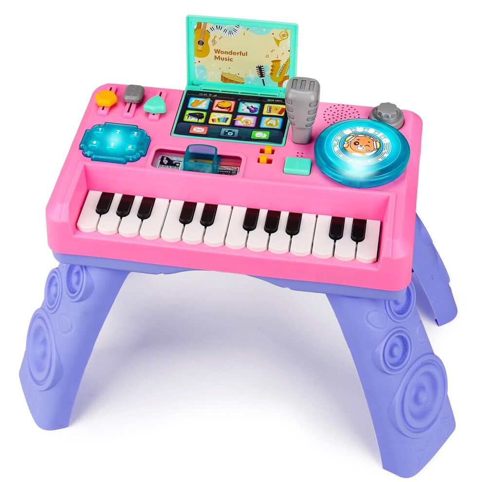 Photos - Other Toys Baby DJ Table for Toddlers 1-3, Baby Musical Piano Toys 6-9-12-18 Months Toddler Activity Learning DJ Mixing Table with Musi
