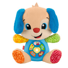 Fisher-Price Laugh & Learn JFD26 Plush Toy with Smart Stages Musical Educational Toy for Babies from 6 Months, Multilingual Version: Italian, Spanish