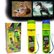 Pup Go Torch and Projector Toy for Kids Ages 3 4 5 6 7 8, 2 in 1 Dinosaur & Animal, 6 Discs and 48 Images, Educational Learning Toys Bedtime Night Li