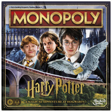 Monopoly Harry Potter Edition Board Game for Kids 8+, Strategy Family Game with Hogwarts Locations, Golden Tokens, House Cards & Owl Post, 2–6 Playe