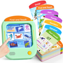 JoyCat Kids Learning Tablet, Phonics Talking Flash Cards, Learn to Read with 156 Pages, 40+ Themes, 600+ Words, 100+ Interactive Games, Screen-Free T