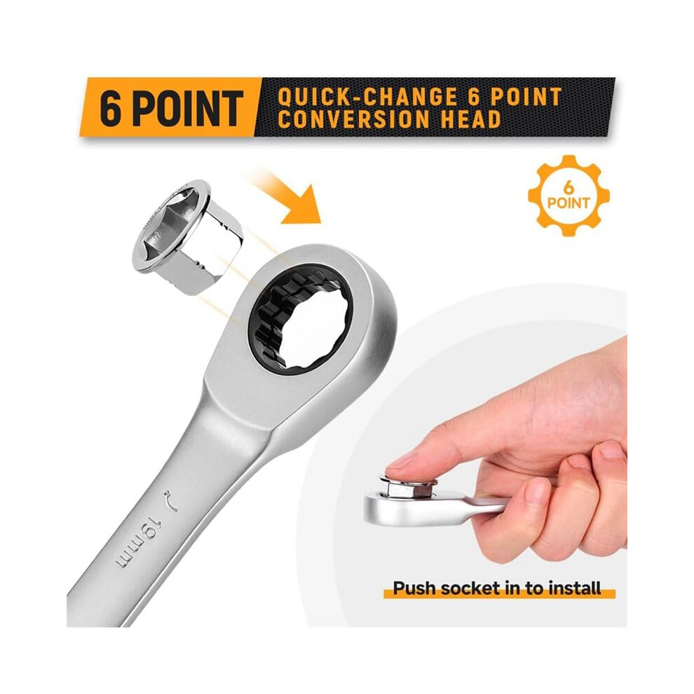 Double- Ratchet Wrench, Interchangeable Combination Kit, Detachable Flexible Torque Wrench 4711520237215
