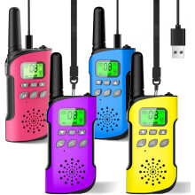 AWANFI Walkie Talkies for Kids Rechargeable 4 pack, Long Range 2 Way Radio with Flashlight & VOX, USB-C Charging, Outdoor Toys for Camping, Birthday