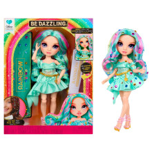 Rainbow High Be Dazzling - Celine Turquoise - Teal 28cm Fashion Doll with Bedazzling Tool, Sparkle Gems and Styling Accessories