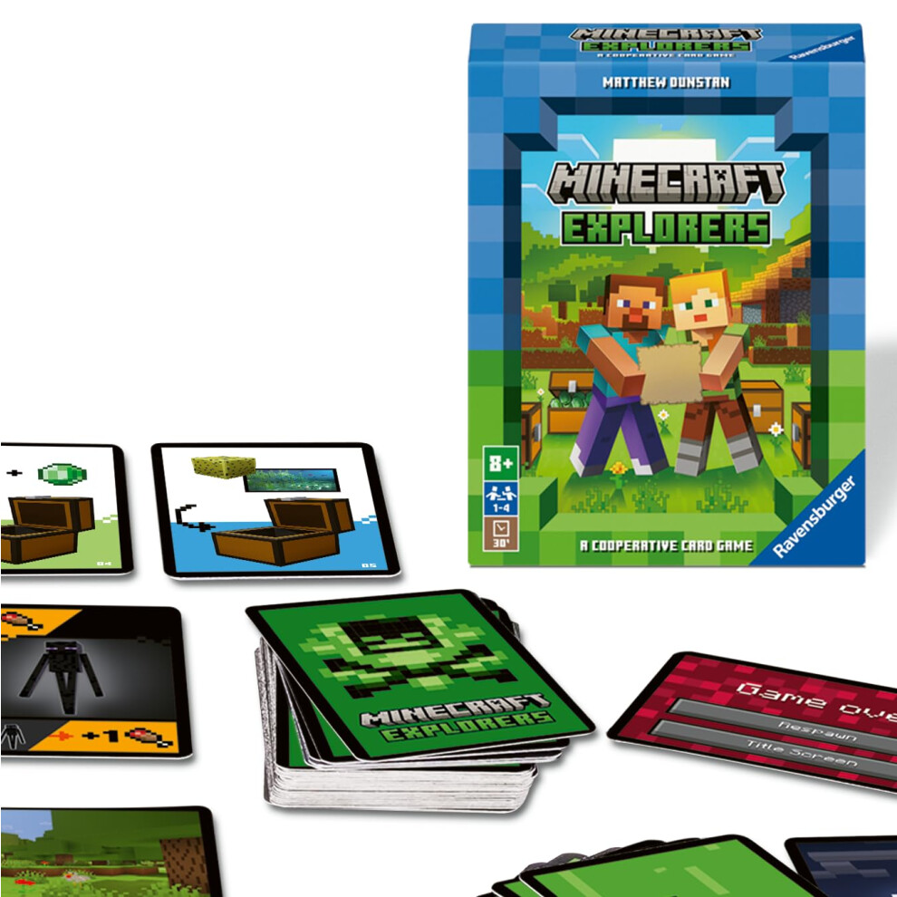 Photos - Board Game Ravensburger Minecraft Gifts - Explorers Cooperative Strategy Card Games for Adults and Kids Age 8 Years Up - 2 to 4 Players 