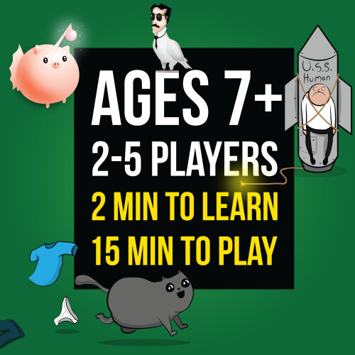 Exploding Kittens Streaking Kittens Expansion Pack by Exploding Kittens - 2-5 Players - Ages 7+ - 15 Minutes to Play - Exploding Kittens Original Game Required - Party 1