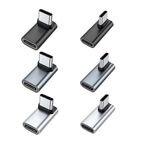 USB-C-auf-USB-C-Adapter, 40 Gbit/s,-Schwarze Rechtskurve 2