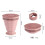 Foldable silicone cup  220ml perfect for outdoor trips and easy to carry 4