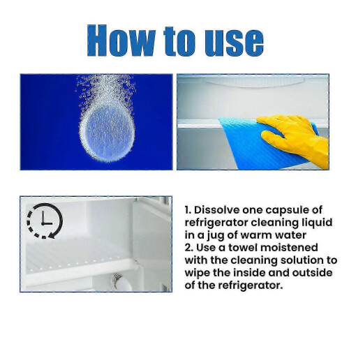 Effervescent Refrigerator Cleaning Tablets - Deep Clean & Deodorize Your Freezer, 5g 2