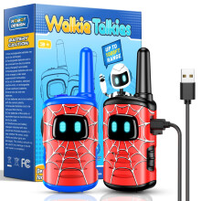 Spider Walkie Talkie Kids, Toyokid Outdoor Toys for 4 5 6 Year Old Boy Girl Gift for 3-12 Year Olds Boys Toy Age 3 4 5 6 7 Rechargeable Walkie Talkie