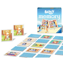 Ravensburger Bluey Mini Memory Game for Kids Age 3 Years and Up – Matching Pairs Card Game with 48 Picture Cards, Preschool Learning Toy, Family Tra