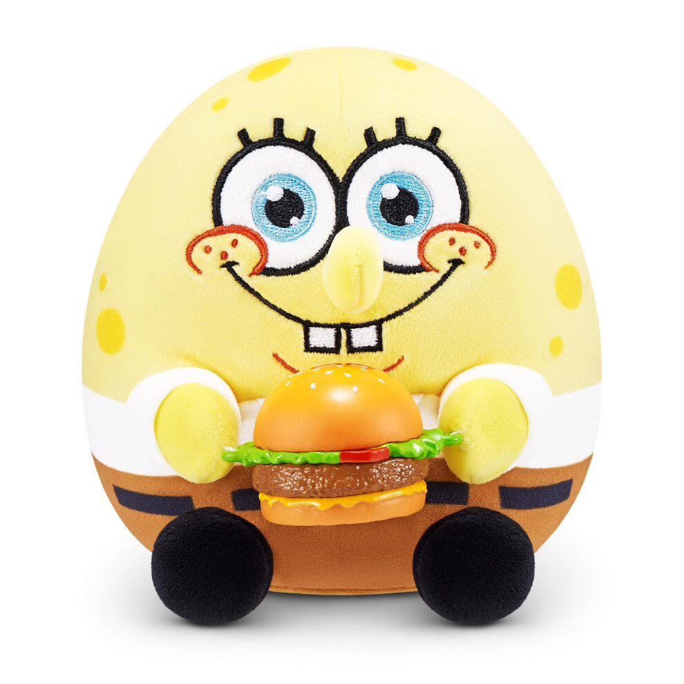 Zuru Snackles Licensed Character Spongebob Squarepants 5-Inch Plush By Plush With Snack Accessory