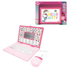 LEXIBOOK, Hello Kitty, Bilingual Educational Laptop English/Spanish, 164 Language, Writing, Math, Logic, Music and Game Activities, for Boys and Girl