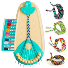 Tacopet Friendship Bracelet Making Kit for Girls, Arts and Crafts for Kids Ages 8-12, DIY Bracelet Maker with 20 Pre-Cut Threads, Birthday Gifts for