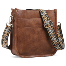 Stilvolle PU-Shopper-Tasche für Damen: Crossbody-Schultertasche Brown