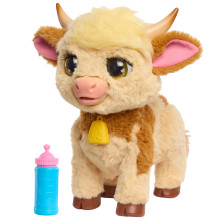 Just Play furReal Maggie the Feed & Follow Cow, 11 Inch Interactive Highland Mini Cow, for Boys and Girls, Ages 4 and Up