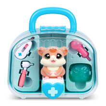 Little Live Pets Ouchies Vet Kit - Coco the Hamster, Interactive Toy, Light Up Cheeks,16.7cm Vet Playset & Accessories, Diagnose & Heal Like a Real V