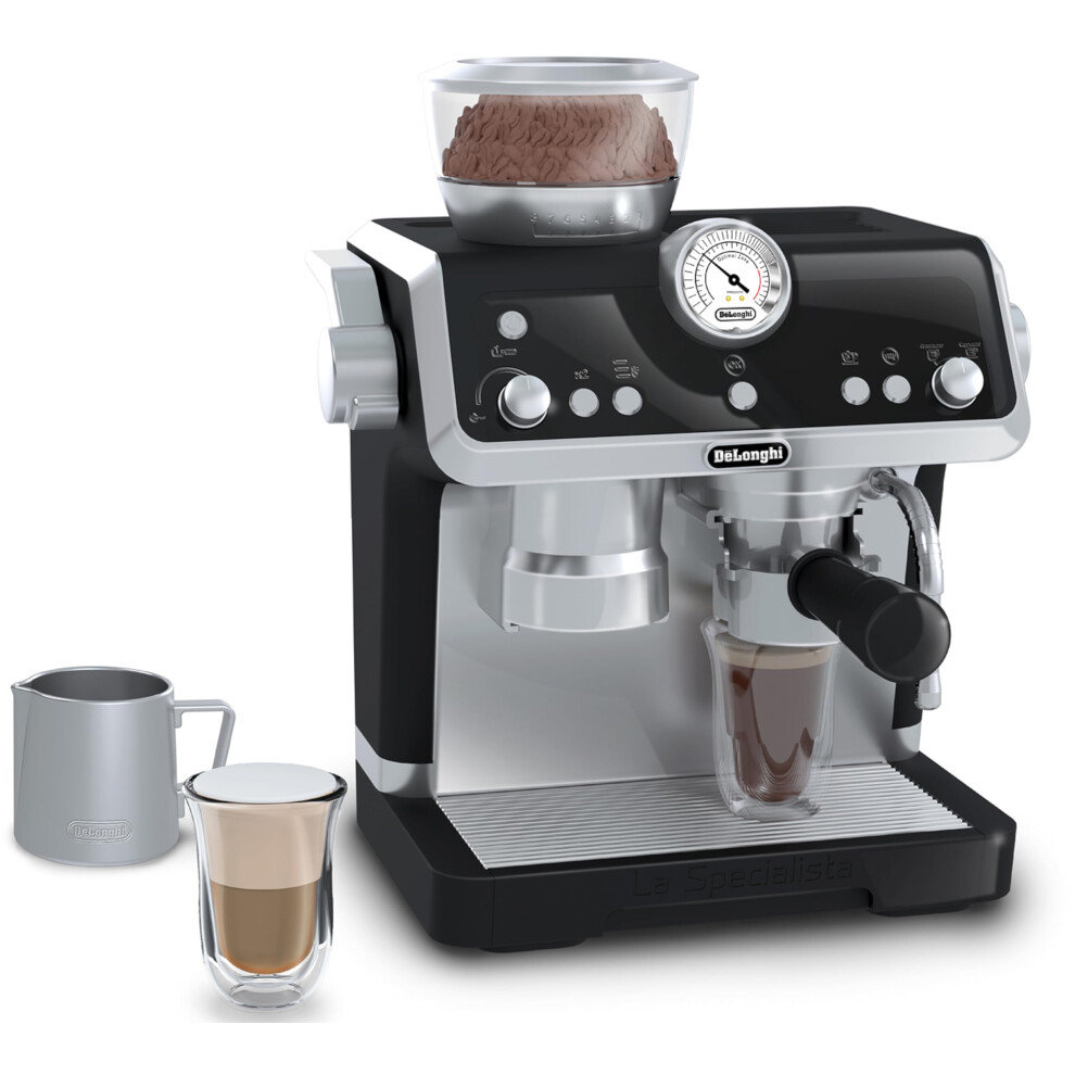 Casdon De'longhi Toys. Barista Coffee Machine. Toy Kitchen Playset For Kids With Moving Parts, Realistic Sounds And Magic Coffee Reveal. For Children