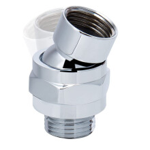 Universeller Duschkopf-Schwenkadapter Silver