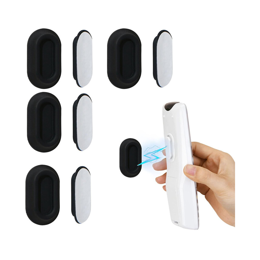 4-Pack Magnetic Remote Control Holder, Silicone Tv Remote Organizer Black 7314281015527