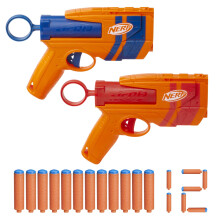 Nerf 2-Pack Foam Dart Blasters with Darts, Dual Blaster Set for Head-to-Head Play, Quick-Load Action Toys With 12 Elite Darts, Great Gift For Childre