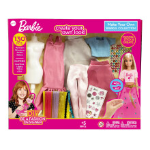 Barbie DIY Sparkle Fashion Designer Set – 130-Piece Dress-Up Kit | Design Clothes for Dolls with Rhinestones, Ribbons, Stickers & Mannequin | Sparkl