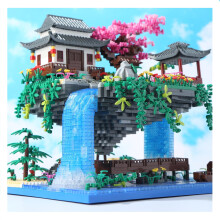 Yushinv Cherry Blossom Tree Building Set,Original Music Cherry Blossom Tree House(type :symphony), Japanese Sakura Tree House Lights Building Kit 332