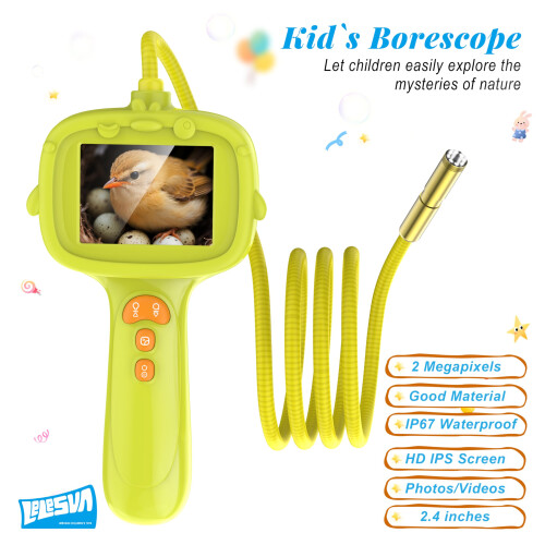 Kids Endoscope with Light, Unique Borescope Snake Camera 1