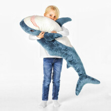 XIAOHONG 100cm Giant Shark Stuffed Animal Toy,Plush Shark Toys,Stuffed Animal Sharks,Soft Shark Cushion Pillow Shark Plush Pillow Stuffed Toy Throw P