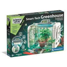 Clementoni Smart-Tech Greenhouse – Interactive STEM Plant Science Kit with Sensors, LCD Screen and Growth Modes for Kids 8+