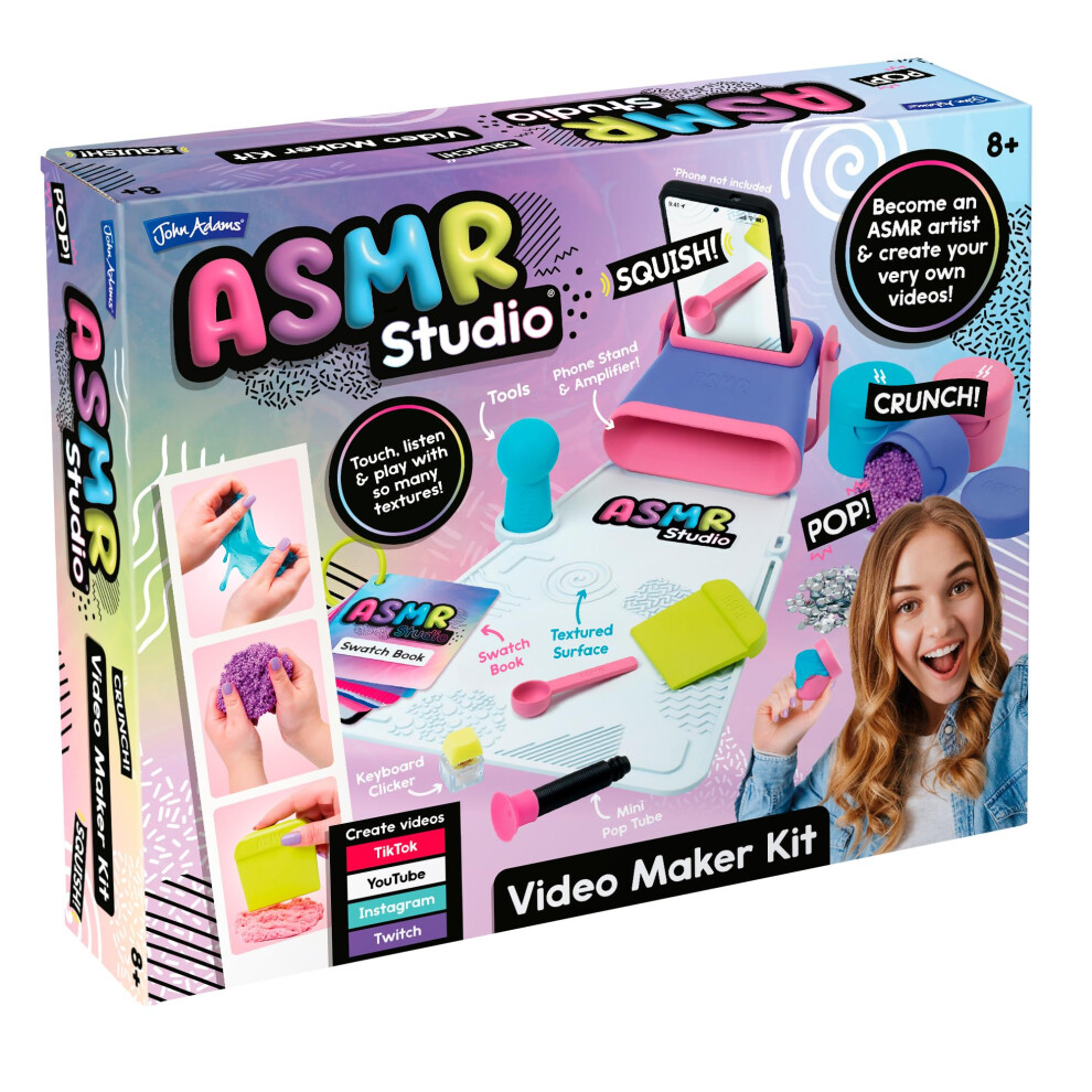 John Adams Asmr Studio Video Maker Kit | Make Your Own Asmr Videos | Create, Record & Share Satisfying Sensory, Spine-Tingling Sounds | Age 8+ | Grea
