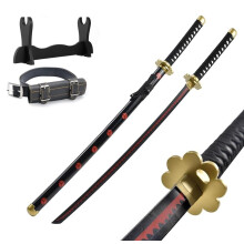 Udekit Japanese Anime Ninja Bamboo Sword Katana-41inches(104cm),with Belt and Sword Holder,For Kids Aldult Cosplay Costume Halloween Dress-Up Carniva