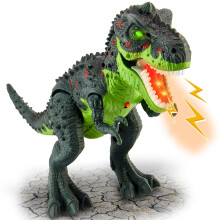 HYAKIDS Walking Dinosaur Toys with Water Spray, Electric T-Rex Toy with Roar Sounds and Lights, Glowing Eyes, Realistic Animal Figure for Kids Boys G