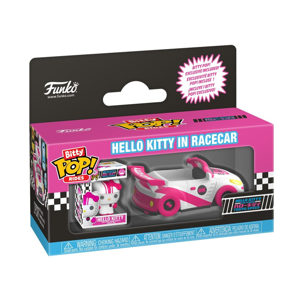 Funko Bitty Pop! Ride: Sanrio - Racecar With Hello Kitty - Collectable Vinyl Figure - Gift Idea - Official Merchandise - Toys For Kids & Adults - Mod