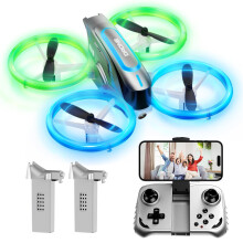 Q1 Mini Drone with Camera 4K for Kids 8 to 12, RC Quadcopter with Cool LED Lights, Headless Mode, 3D Flips, 2 Detachable Batteries, Drone Toys Gifts