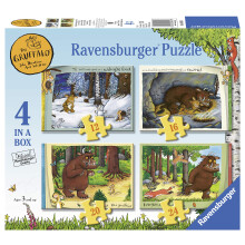 Ravensburger The Gruffalo Toys - 4 in Box (12, 16, 20, 24 piece) Jigsaw Puzzles for Kids Age 3 Years +