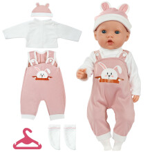 Aolso Baby Doll Clothes for 14-18 Inch Doll 35-45 cm Baby Doll, New Doll Clothes Outfits, Hooded Rabbit Overalls with 1 Coat hanger, New Born Baby Do